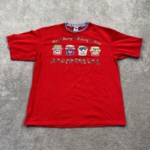 VTG Gopher Sport It's Picking Time Picnic Graphic T-shirt 90's Size XL Red